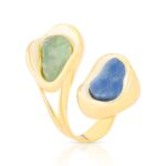 Anel Lagoa dos Peixes Regulável - Anel em banho de ouro 24k - Coleção Mini Lençóis - HELLAS